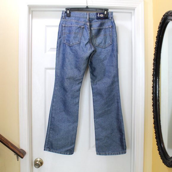 l.e.i. Shiny Flare Jeans Size 5 Vintage - Picture 5 of 13